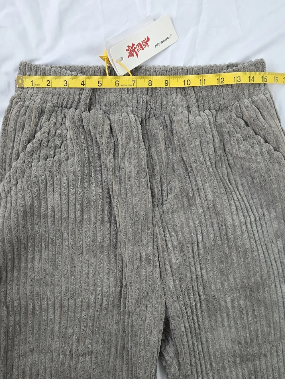 Men's/Unisex Japanese Style Grey Corduroy Street Style/Skater Pants Ankle Length